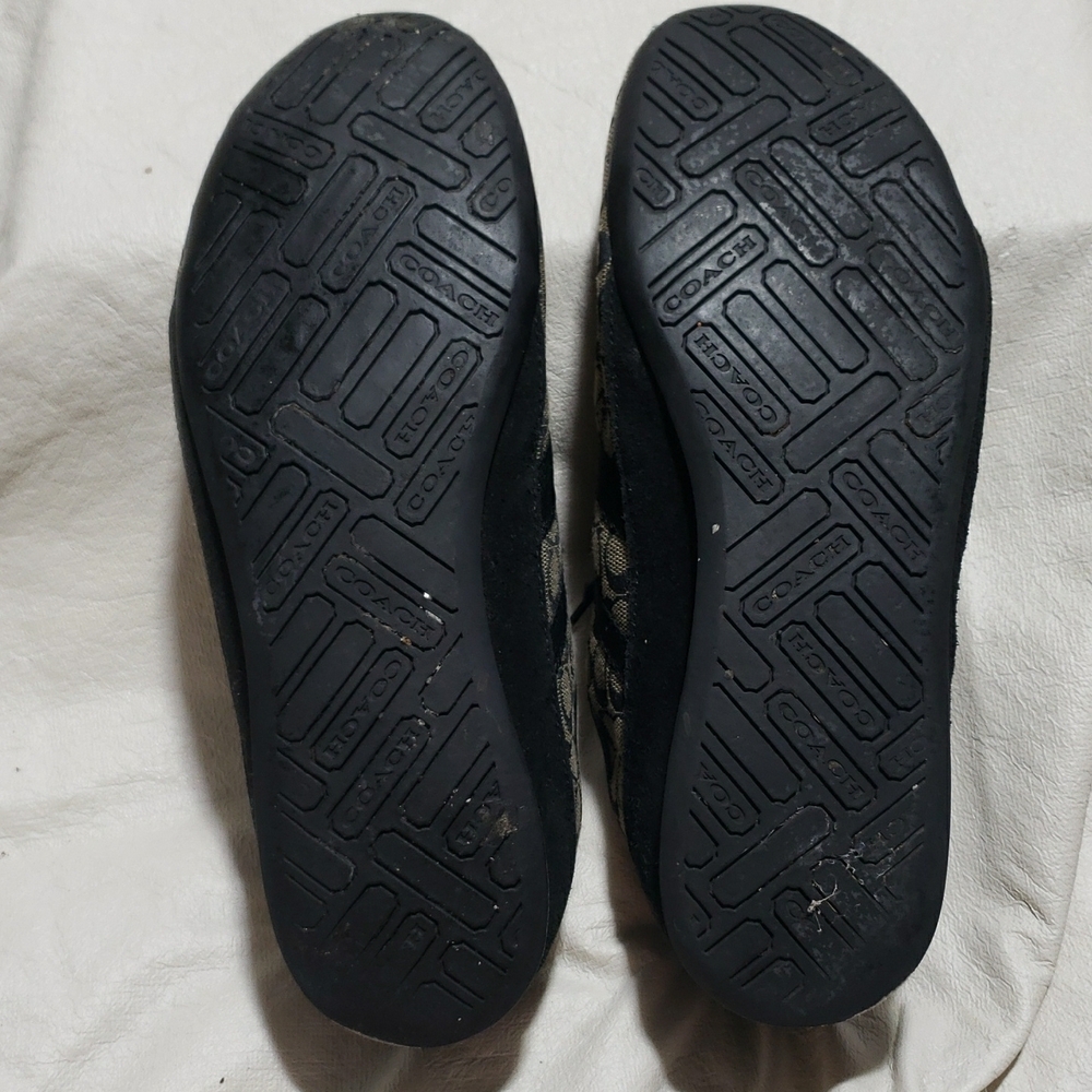 Coach Tania Monogram Canvas and Suede Sneakers - Picture 3 of 5
